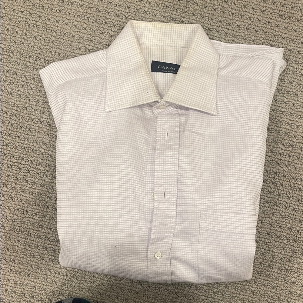 Canali Men's White Dress Shirt